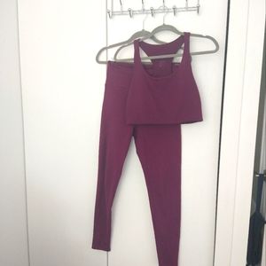 Girlfriend Collective Plum Workout Set